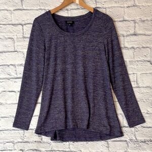 Jones New York Purple Long Sleeve Knit Top Blouse Tunic Shirt Size Small
